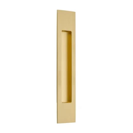 Patioplus 10 in. Modern Rectangular Flush Pull, Satin Brass PA2667429